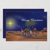 Cartes Pour Fêtes Annuelles Hommes Sages Star Noël Graphique Appartement de No (Devant / Derrière)