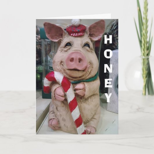 CARTES POUR FÊTES ANNUELLES HON=NOËL PIGGY-PAS DE MARCHÉ-JUSTE NOËL SOUHAIT (Devant)