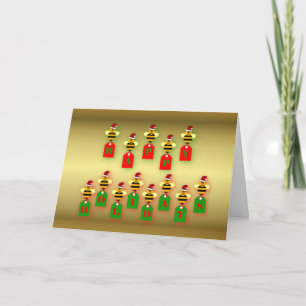 Cartes Pour Fêtes Annuelles Honey bee happy holidays honey bee apiary buzz