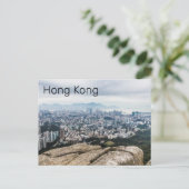 Cartes Pour Fêtes Annuelles Hong Kong Lion Rock Hill Skyline Panorama Souvenir (Debout devant)