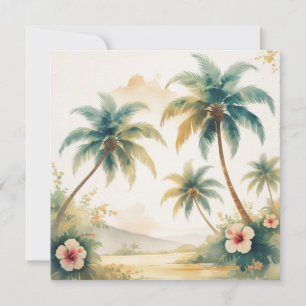 Cartes Pour Fêtes Annuelles Honolulu Voyage Hawaïen de style vintage