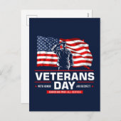 Cartes Pour Fêtes Annuelles honorer tous ceux qui ont servi (Devant / Derrière)