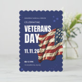 Cartes Pour Fêtes Annuelles #HonoringCelebratingVeteransDayFlatHolidayCard (Debout devant)