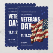 Cartes Pour Fêtes Annuelles #HonoringCelebratingVeteransDayFlatHolidayCard (Devant / Derrière)