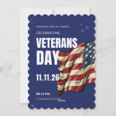 Cartes Pour Fêtes Annuelles #HonoringCelebratingVeteransDayFlatHolidayCard (Dos)