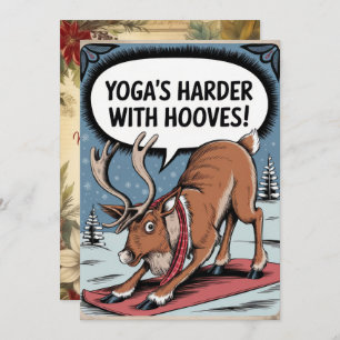 Cartes Pour Fêtes Annuelles Hooves de Harder de Yoga personnalisé drôle Vintag