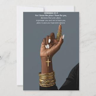 Cartes Pour Fêtes Annuelles Hope & Future Jeremiah 29:11 Faith Art