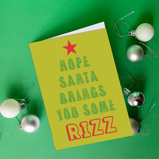 Cartes Pour Fêtes Annuelles Hope Santa Brings You Rizz Funny