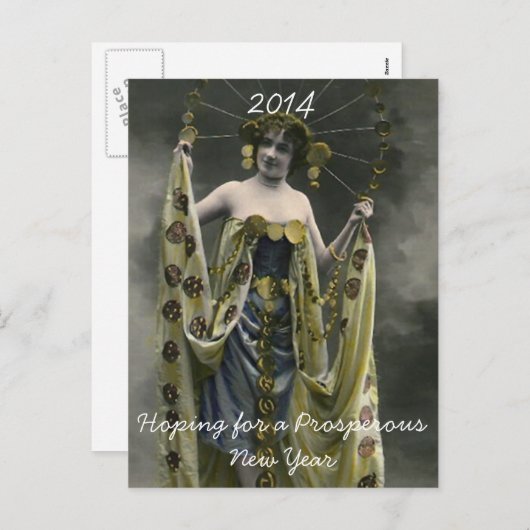 Cartes Pour Fêtes Annuelles Hoping for a Prosperous (Devant / Derrière)