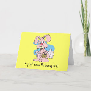 Cartes Pour Fêtes Annuelles Hoppin' Down the Bunny Trail