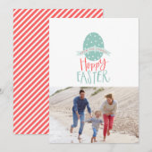 CARTES POUR FÊTES ANNUELLES HOPPY EASTER (Devant / Derrière)