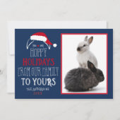 Cartes Pour Fêtes Annuelles Hoppy Holidays Pet Rabbit Photo Flat Card (Devant)