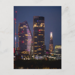 Cartes Pour Fêtes Annuelles Horizon de Londres la nuit