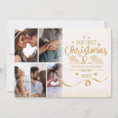 Cartes Pour Fêtes Annuelles Horizontal First Christmas 6 Photo Layout (Devant)