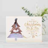 Cartes Pour Fêtes Annuelles Horizontal First Christmas Tree Photo (Debout devant)