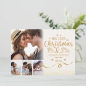 Cartes Pour Fêtes Annuelles Horizontal Premier Noël 4 Photo (Debout devant)