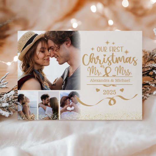 Cartes Pour Fêtes Annuelles Horizontal Premier Noël 4 Photo