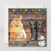 Horse Cowboy Boots Rustic Barque