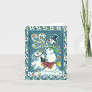 Cartes Pour Fêtes Annuelles HORSEMAN SNOWMAN, XMAS / HALLOWEEN Blank