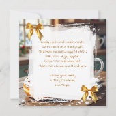 Cartes Pour Fêtes Annuelles Hot Cocoa and Christmas Donuts Festive Poem (Dos)