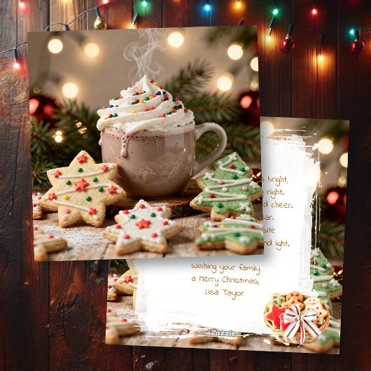Cartes Pour Fêtes Annuelles Hot Cocoa and Sugar Cookies | Christmas