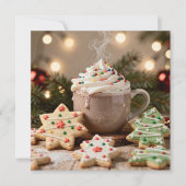 Cartes Pour Fêtes Annuelles Hot Cocoa and Sugar Cookies | Christmas (Devant)