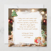 Cartes Pour Fêtes Annuelles Hot Cocoa and Sugar Cookies | Christmas (Dos)