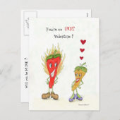 Cartes Pour Fêtes Annuelles Hot Pepper Valentine (Devant / Derrière)