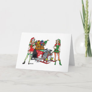 Cartes Pour Fêtes Annuelles hotrod de Noël