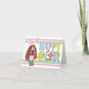 Cartes Pour Fêtes Annuelles Hound Basset de Pâques