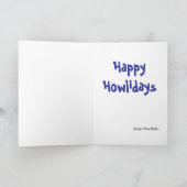 Cartes Pour Fêtes Annuelles Hound Dog Happy Howlidays Card (Intérieur)
