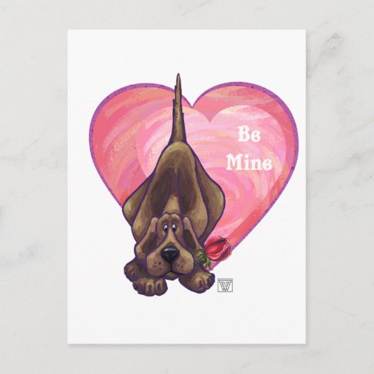 Cartes Pour Fêtes Annuelles Hound Dog Valentine's Day (Devant)