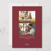 Cartes Pour Fêtes Annuelles Houndstooth famille de trois photos noir et rouge (Dos)