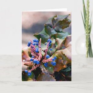 Cartes Pour Fêtes Annuelles Houx de raisin