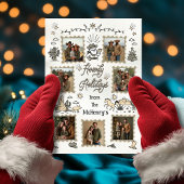 Cartes Pour Fêtes Annuelles Howdy Holiday Photo Western Hand Drag lasso Frame