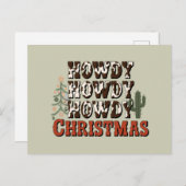 Cartes Pour Fêtes Annuelles Howdy Howdy Howdy Noël Famille Noël Noël Jeu cadea (Devant / Derrière)