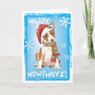 Cartes Pour Fêtes Annuelles Howliday heureux Basenji
