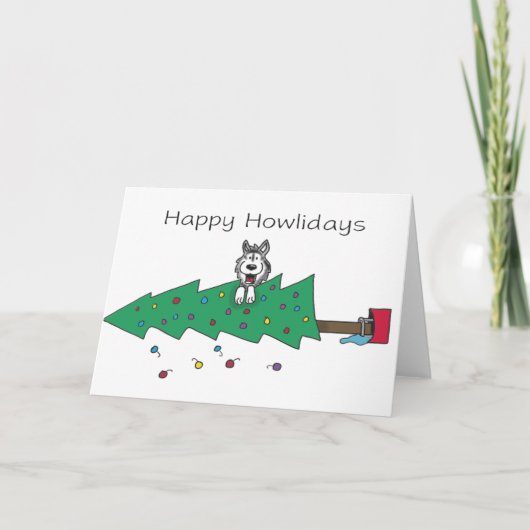 Cartes Pour Fêtes Annuelles Howlidays heureux (Devant)