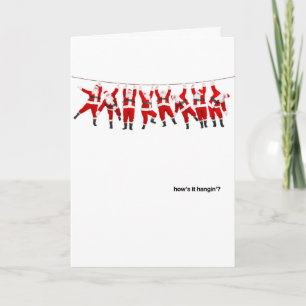Cartes Pour Fêtes Annuelles How's it hangin' Santas