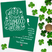 Cartes Pour Fêtes Annuelles Hugs, baisers et souhaits des Shamrocks Saint-Patr