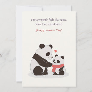 Cartes Pour Fêtes Annuelles Hugs Chauds, Panda Love