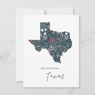 Cartes Pour Fêtes Annuelles Hugs et baisers du Texas