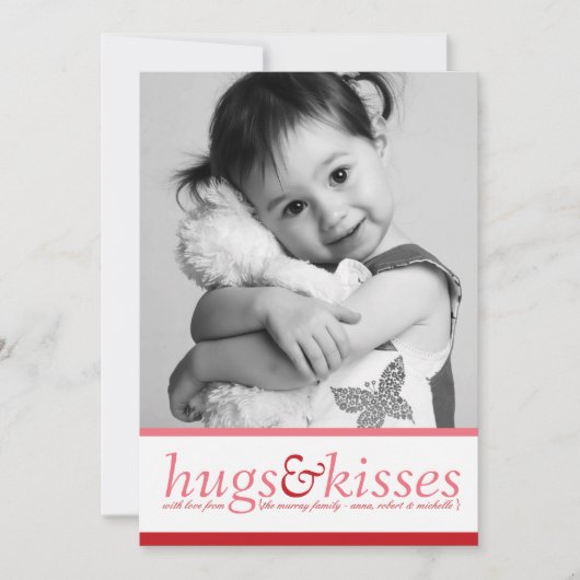 Cartes Pour Fêtes Annuelles Hugs et baisers Valentines (Devant)