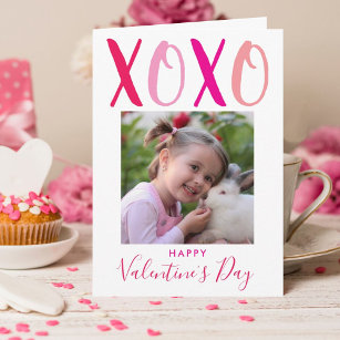 Cartes Pour Fêtes Annuelles Hugs & Kisses (XOXO) Jour de la Saint-Valentin mod