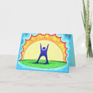 Cartes Pour Fêtes Annuelles HumanLight heureux ! HL de description de dos