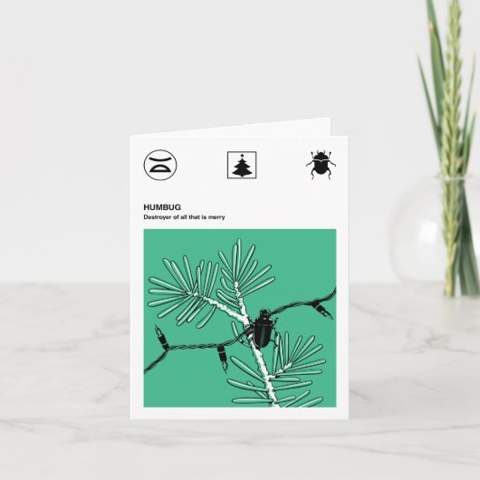 Cartes Pour Fêtes Annuelles Humbug (petit) (Devant)