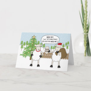 Cartes Pour Fêtes Annuelles Humeur de moutons de Noël