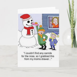 Cartes Pour Fêtes Annuelles Humming Snowman