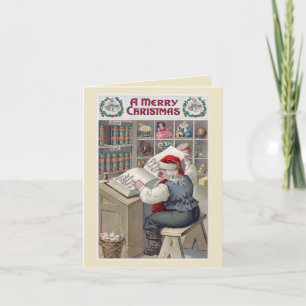 Cartes Pour Fêtes Annuelles Humorous santa visits once a year