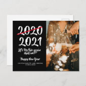 Cartes Pour Fêtes Annuelles Humour Corona Virus 2020 2021 Nouvel An (Devant / Derrière)